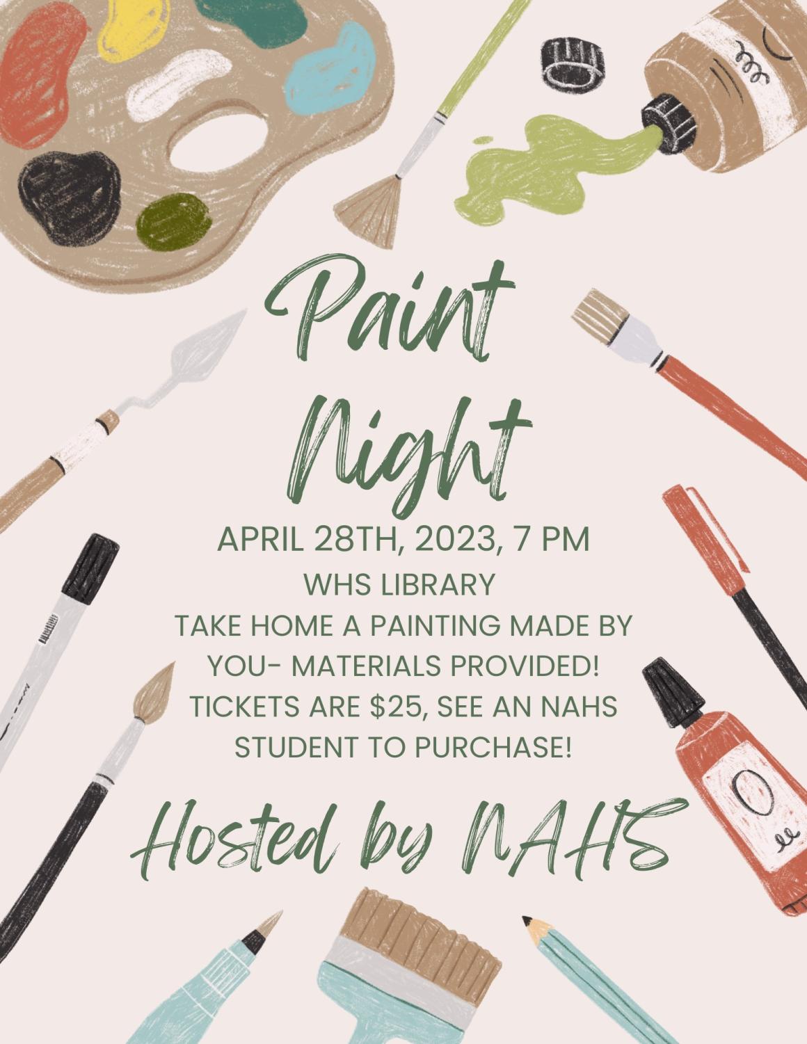 Paint Night to be hosted at WHS – The Lancelot