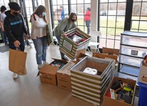 Students participating in a capstone project.